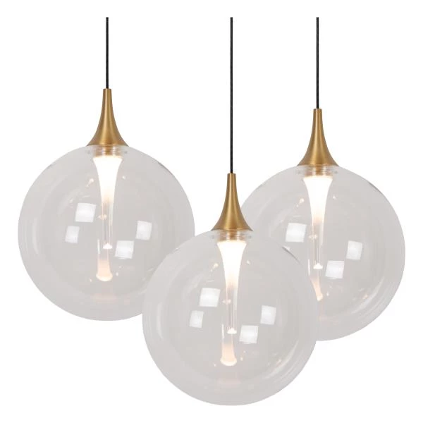 Lucide Premium GISELA - Pendant light - Ø 36 cm - LED Dim. - 3x4,3W 2700K - Transparant - detail 1